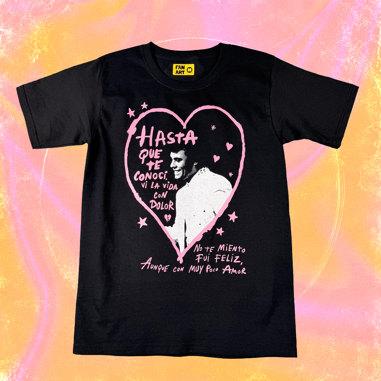 No te miento fui feliz, T-shirt Negra