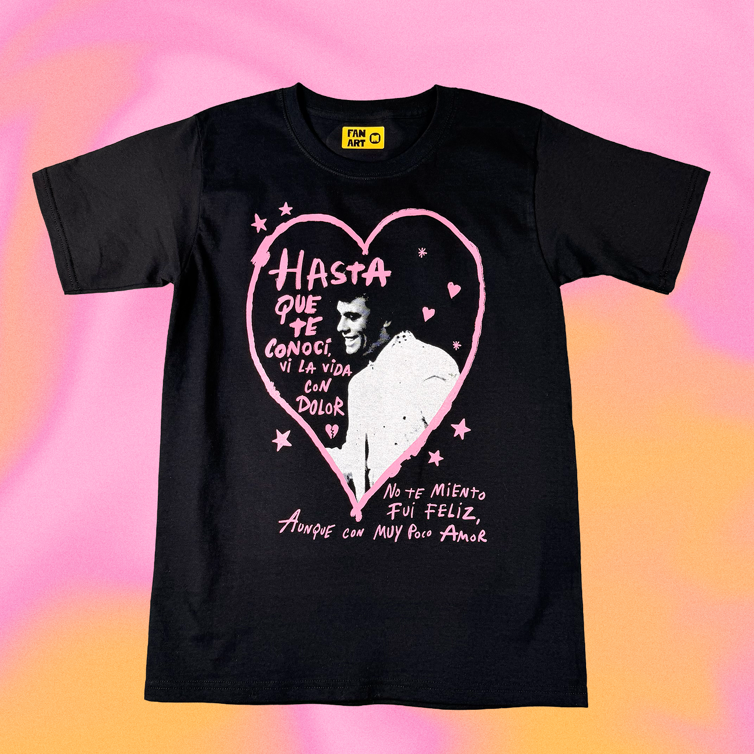 No te miento fui feliz, t-shirt negra
